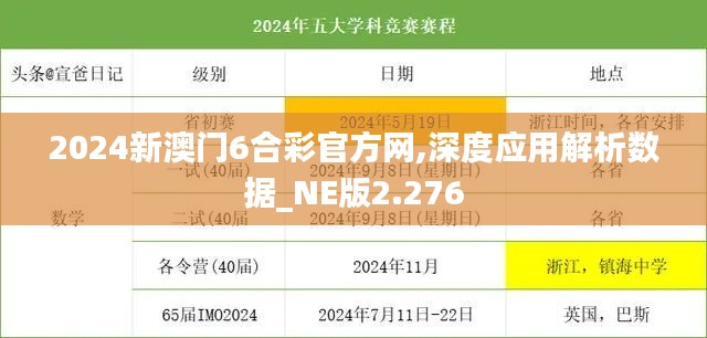 2024新澳门6合彩官方网,深度应用解析数据_NE版2.276