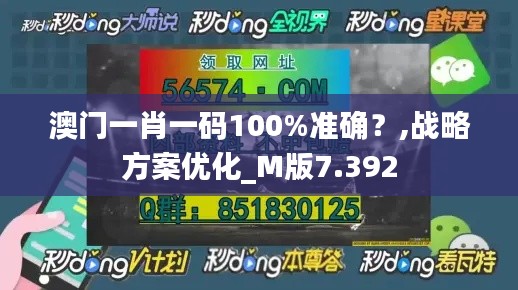 澳门一肖一码100%准确？,战略方案优化_M版7.392