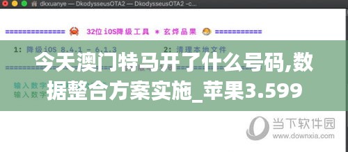 今天澳门特马开了什么号码,数据整合方案实施_苹果3.599