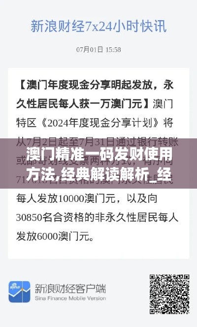 澳门精准一码发财使用方法,经典解读解析_经典版9.714