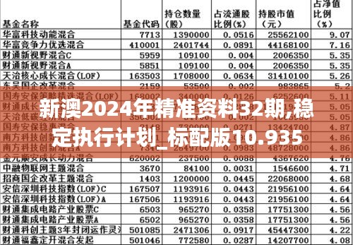 新澳2024年精准资料32期,稳定执行计划_标配版10.935