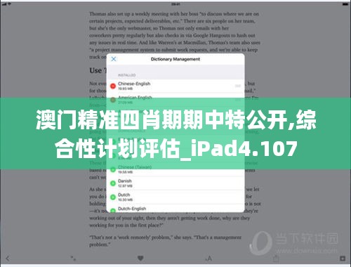 澳门精准四肖期期中特公开,综合性计划评估_iPad4.107