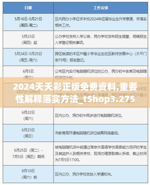 2024天天彩正版免费资料,重要性解释落实方法_tShop3.275