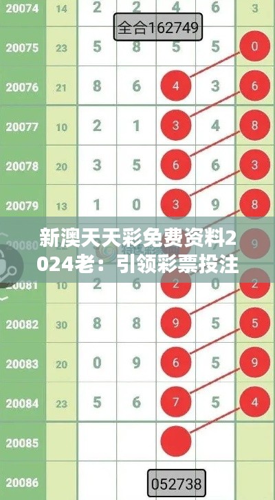 新澳天天彩免费资料2024老：引领彩票投注新趋势