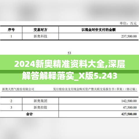 2024新奥精准资料大全,深层解答解释落实_X版5.243