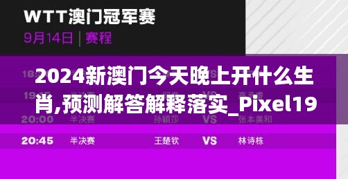 2024新澳门今天晚上开什么生肖,预测解答解释落实_Pixel19.629