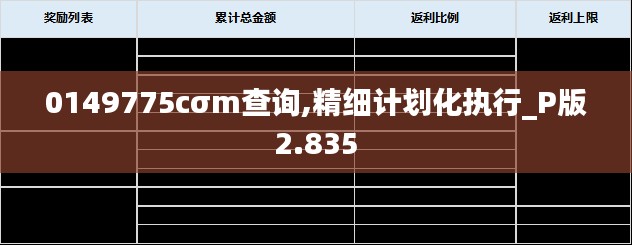 0149775cσm查询,精细计划化执行_P版2.835