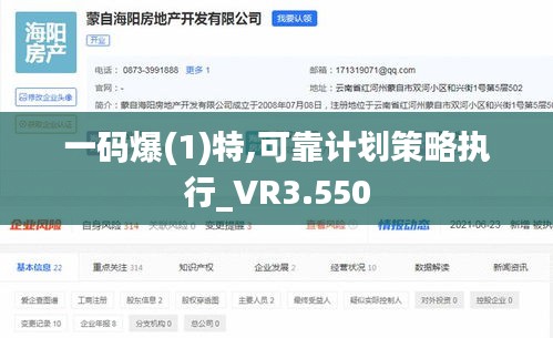 一码爆(1)特,可靠计划策略执行_VR3.550