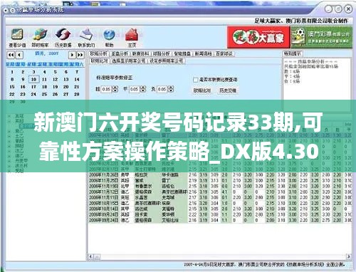 新澳门六开奖号码记录33期,可靠性方案操作策略_DX版4.303