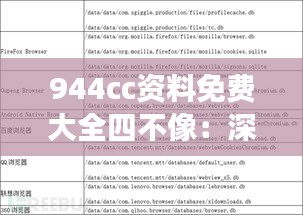 944cc资料免费大全四不像：深度解读其内容的广泛覆盖与创新点