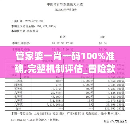 管家婆一肖一码100%准确,完整机制评估_冒险款5.331