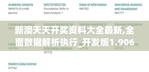 新澳天天开奖资料大全最新,全面数据解析执行_开发版1.906