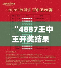 “4887王中王开奖结果十记录：解读大奖背后的数字奥秘”