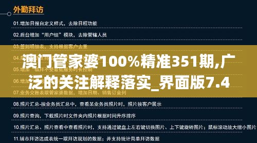 澳门管家婆100%精准351期,广泛的关注解释落实_界面版7.447